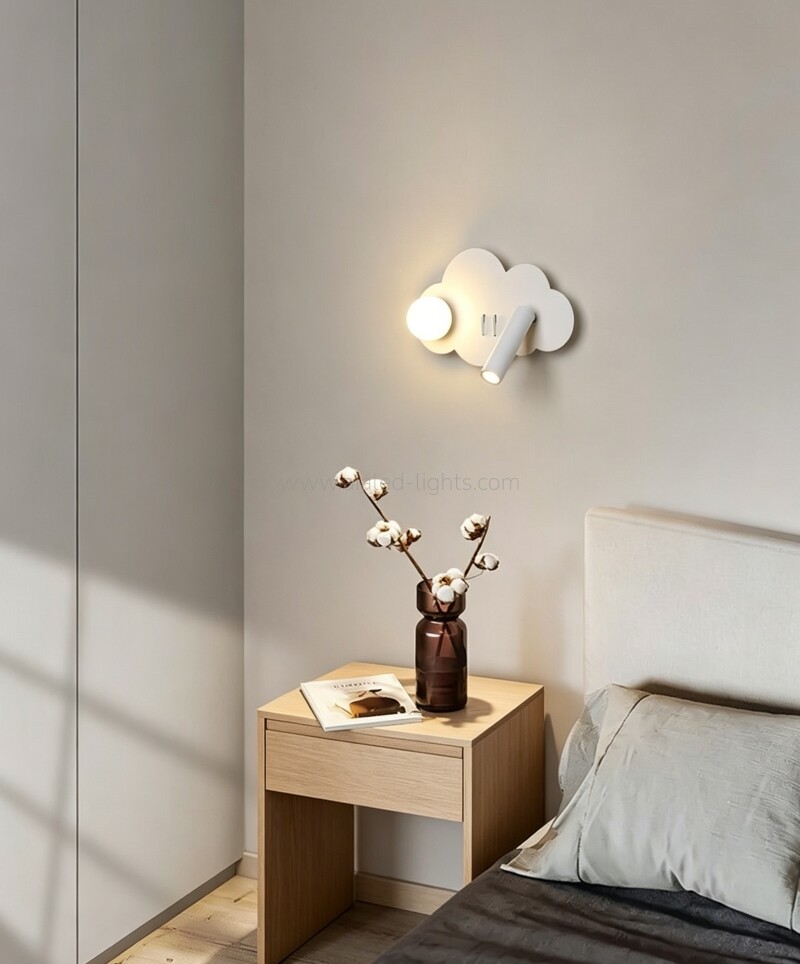 hotel wall light flexible spotlight acrylic ball ambient lighting bedside wall lamp