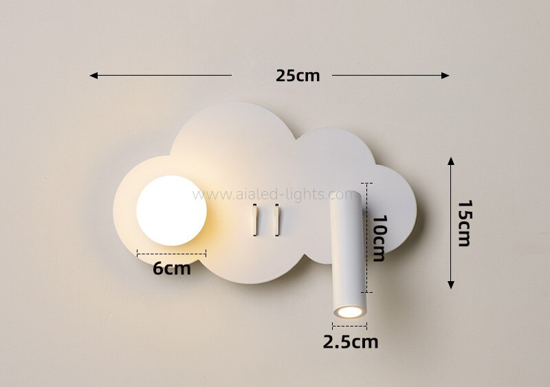 hotel wall light adjustable spotlight + ambient light, dual switches contemporary (复制)
