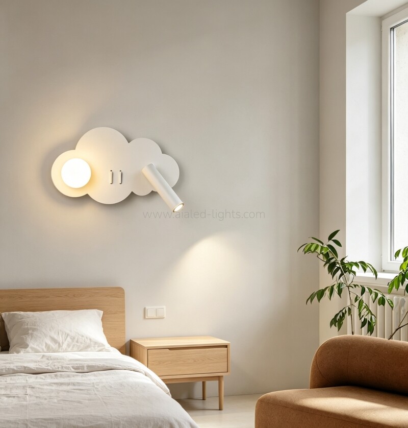 hotel wall light flexible spotlight acrylic ball ambient lighting bedside wall lamp