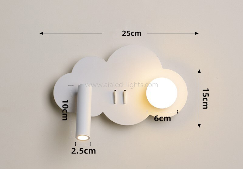 hotel wall light adjustable spotlight + ambient light, dual switches contemporary (复制)
