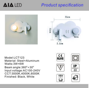 Hotel Wall light Flexible Spotlight Acrylic Ball Ambient Lighting Bedside Wall Lamp hotel wall light adjustable spotlight + ambient light, dual switches contemporary (复制)