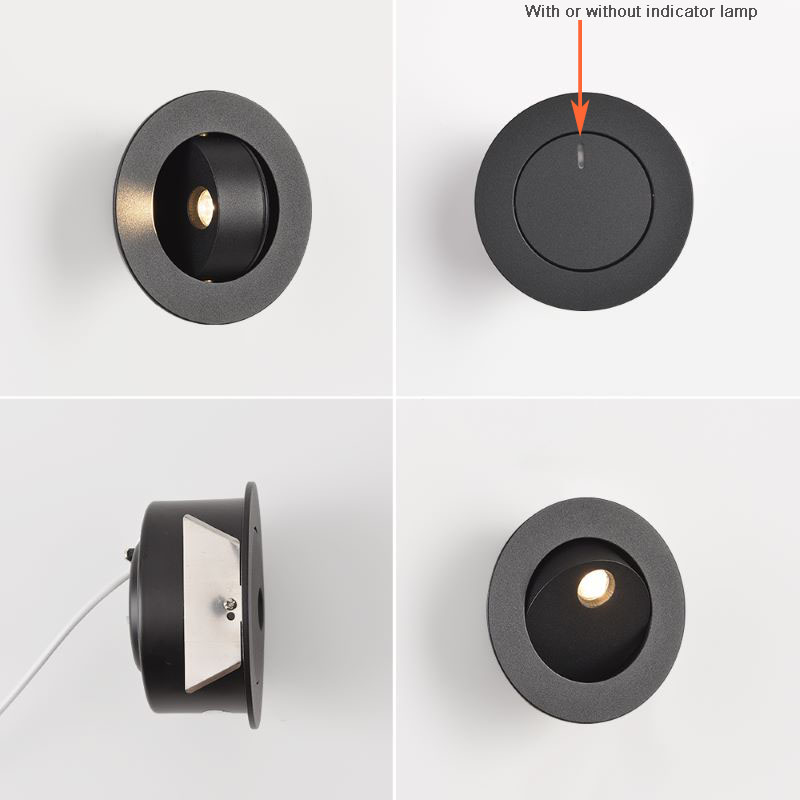 Hotel Project Bedside Wall Light 355degree adjustable-Black