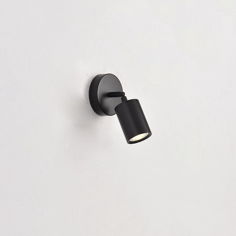 E27 Surface Mouned Reading Wall Lamp Adjustable Bedside Wall Light-Black