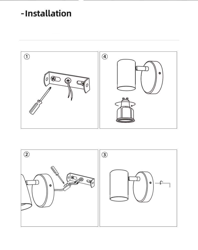 E27 Surface Mouned Reading Wall Lamp Adjustable Bedside Wall Light-Datasheet