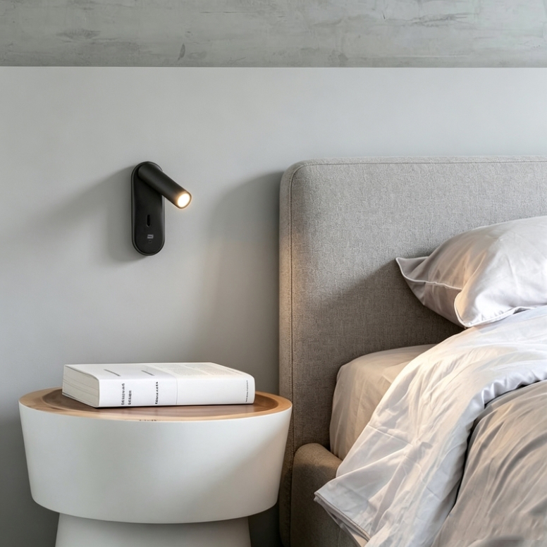 type c headboard reading wall lamp hotel led wall light surface mounted