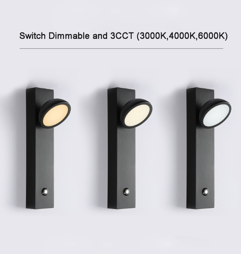 touch dimmable switch reading wall light for bedroom, hotel, living room bedside wall light
