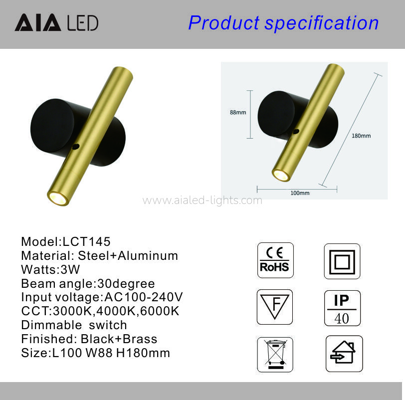 LED Wall Light - Ideal for Hotel & Villa Projects