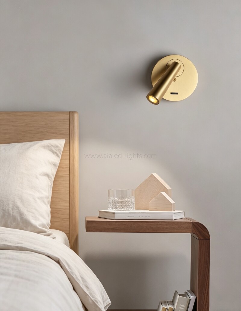 Wall Moounted Bedside Wall Light Hotel Villa Bdside Reading Lamp for bedroom