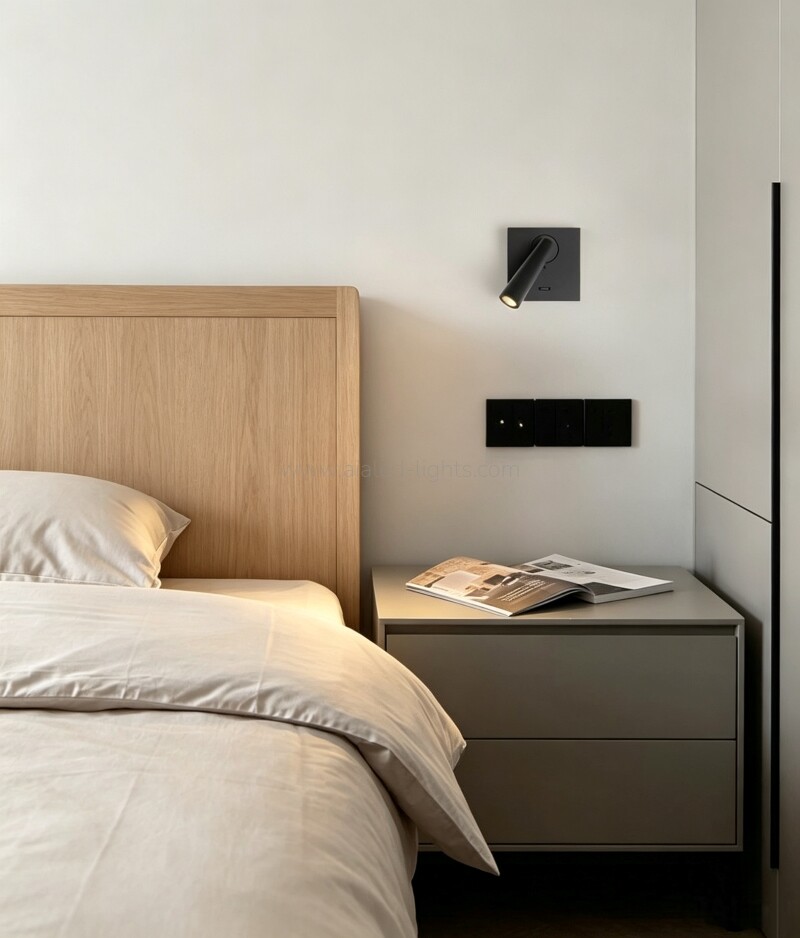 Wall Moounted Bedside Wall Light Hotel Villa Bdside Reading Lamp for bedroom