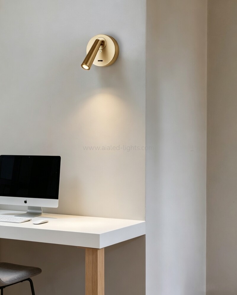 Wall Moounted Bedside Wall Light Hotel Villa Bdside Reading Lamp for bedroom