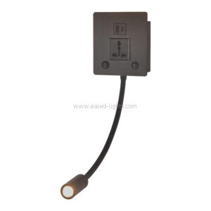 modern hotel wall lamp with spotlight, ambient light, usb a, type c socket& wireless charging (复制)