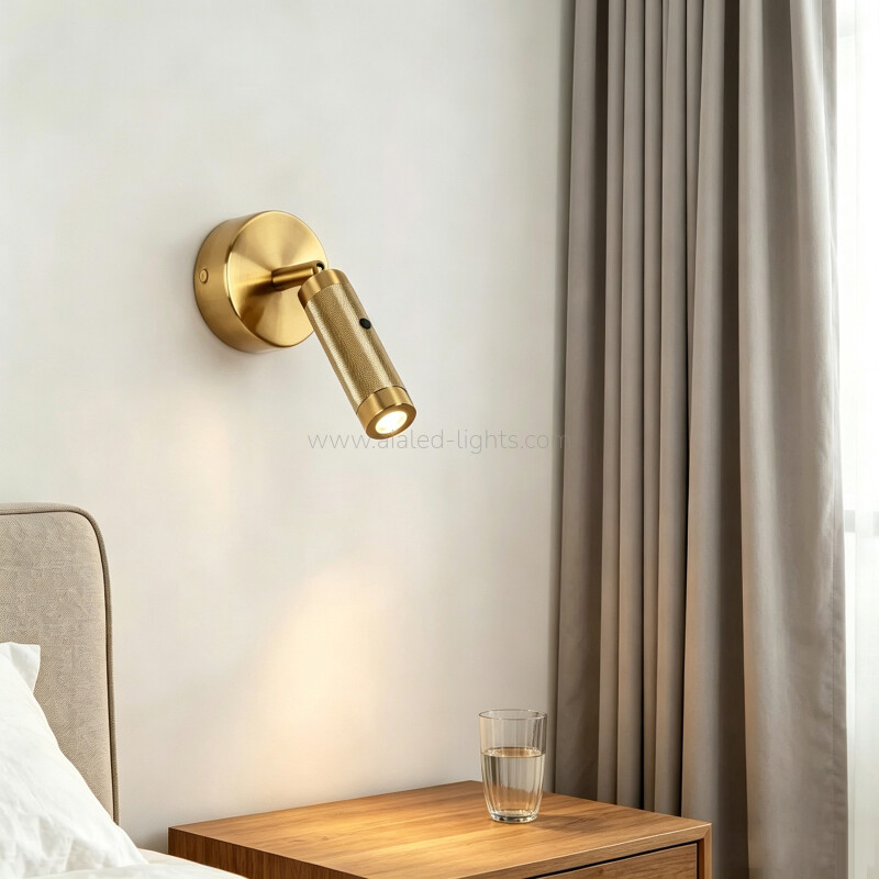 Flexible and adjustable angle wall mound bedside reading wall lamp-