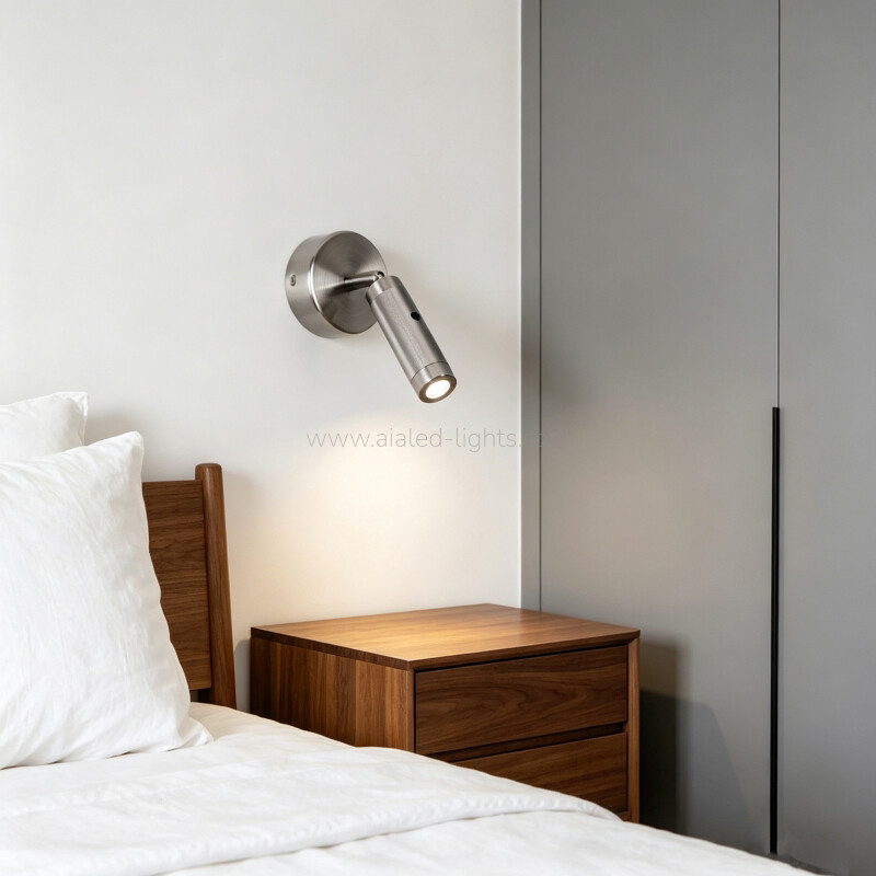 Flexible and adjustable angle wall mound bedside reading wall lamp