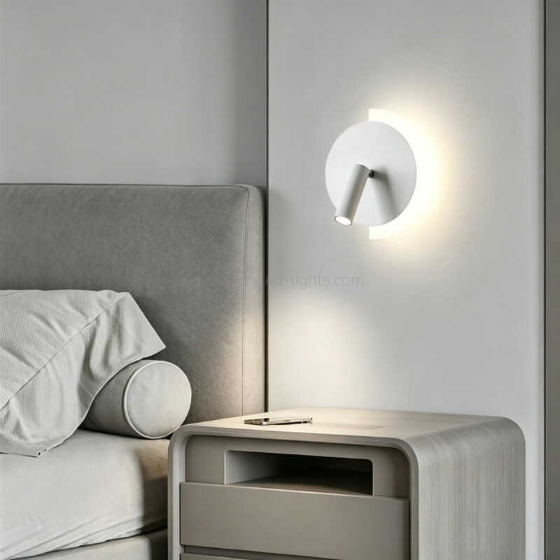 contemporary hotel wall lamp with spotlight, surface mounted background light (复制)
