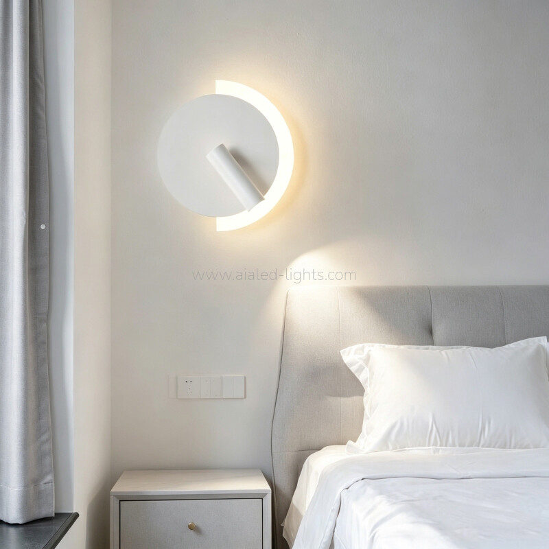contemporary hotel wall lamp with spotlight, surface mounted background light (复制)