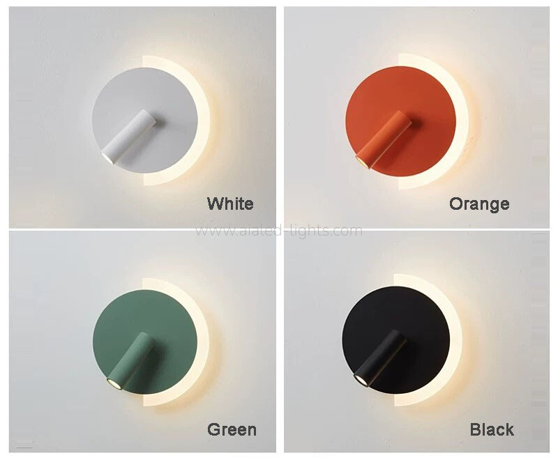 contemporary hotel wall lamp with spotlight, surface mounted background light (复制)