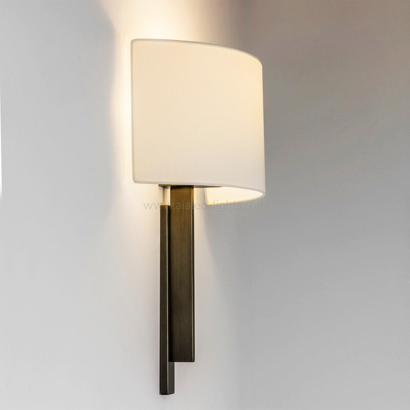 Surface Mounted E27 8W Semicircle Fabric Shade Bedside Wall Lamp for Resort Surface Mounted E27 8W Semicircle Fabric Shade Bedside Wall Lamp for Resort