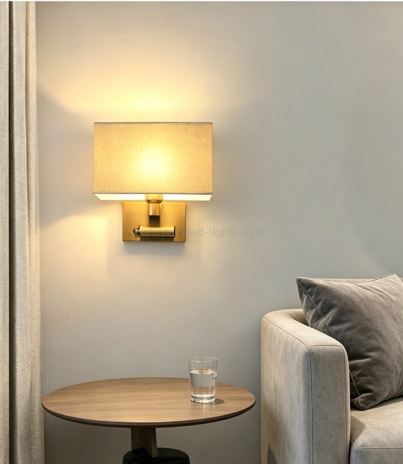 Surface 3W Spotlight Fabric E27 Shade Bedside Reading Wall Light