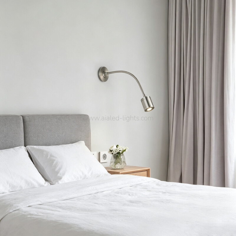 Resecced Wall Light 5W Gooseneck Flexible Adjustable Bedside Wall Lamp