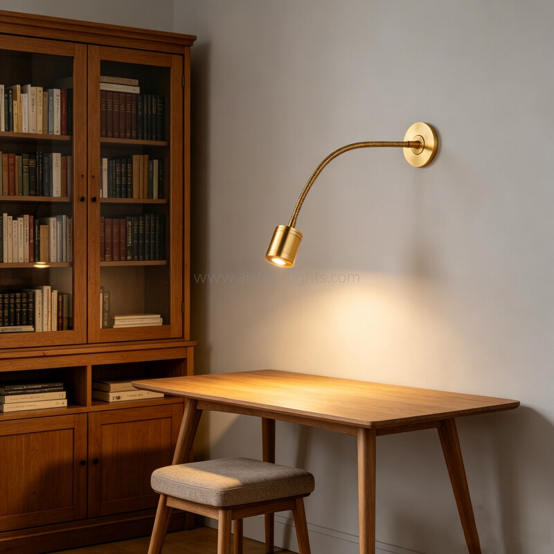 Resecced Wall Light 5W Gooseneck Flexible Adjustable Bedside Wall Lamp