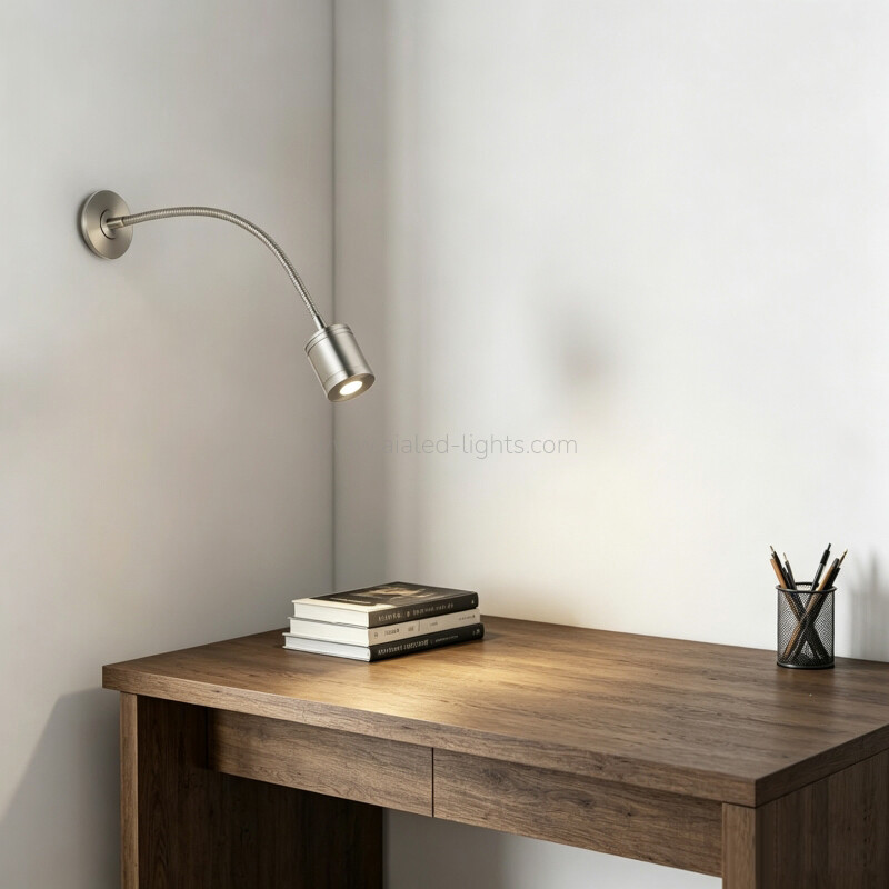 Resecced Wall Light 5W Gooseneck Flexible Adjustable Bedside Wall Lamp