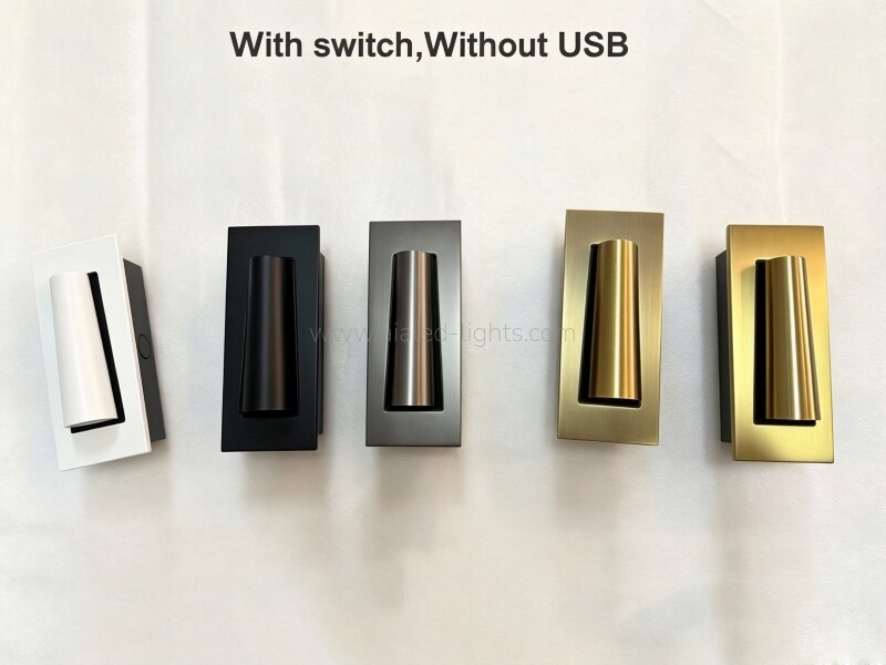 3W Reading Wall Lamp Modern Bedside Wall Sconce Bed Light with Switch