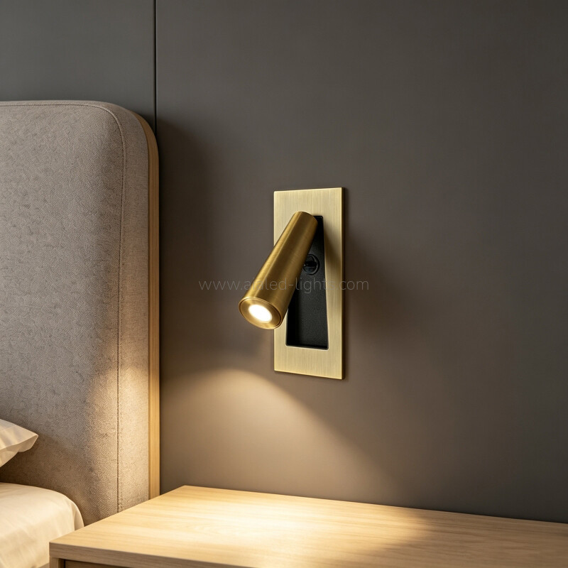 3W Reading Wall Lamp Modern Bedside Wall Sconce Bed Light with Switch