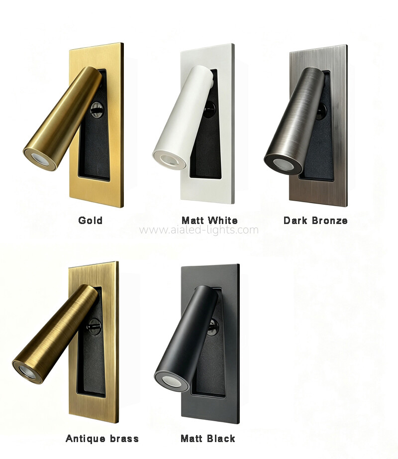 3W Reading Wall Lamp Modern Bedside Wall Sconce Bed Light with Switch