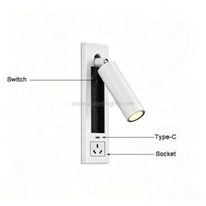 type c bedside wall light switch socket reading light (复制)