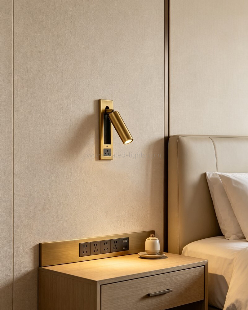 Type-C 3W Reading Wall Light Switch Socket Headboard Wall Lamp