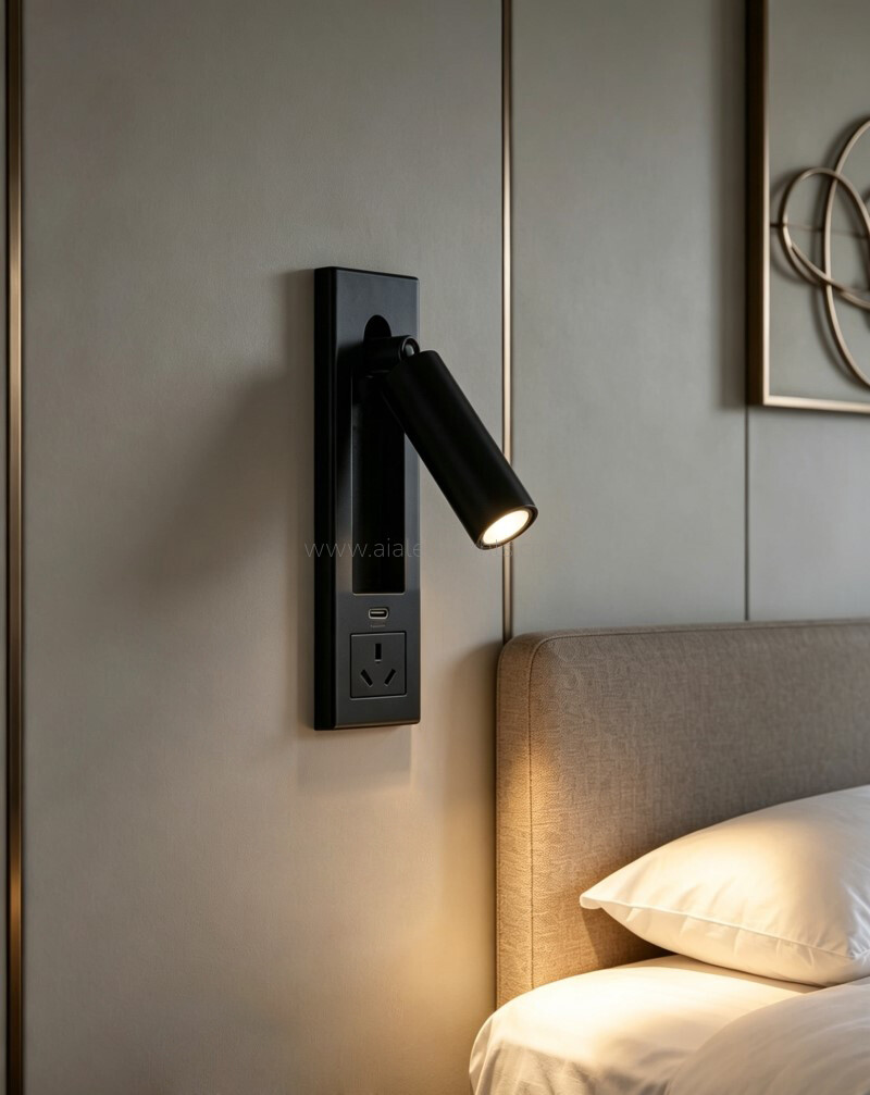 Type-C 3W Reading Wall Light Switch Socket Headboard Wall Lamp