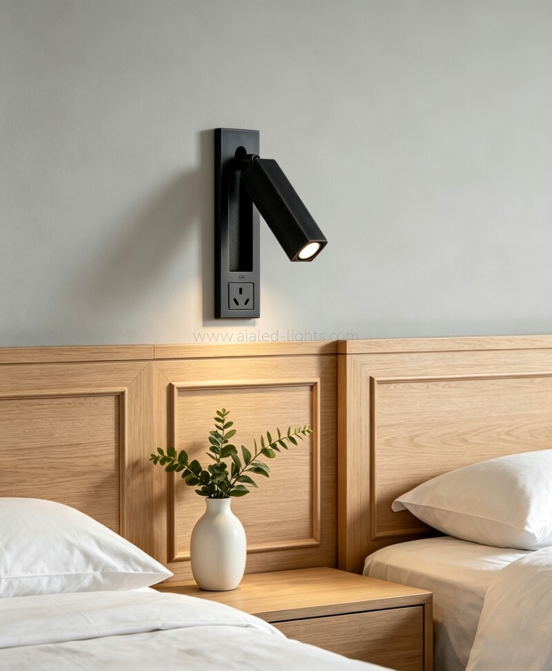 Type-C Bedside Wall Light Switch Socket Reading Light