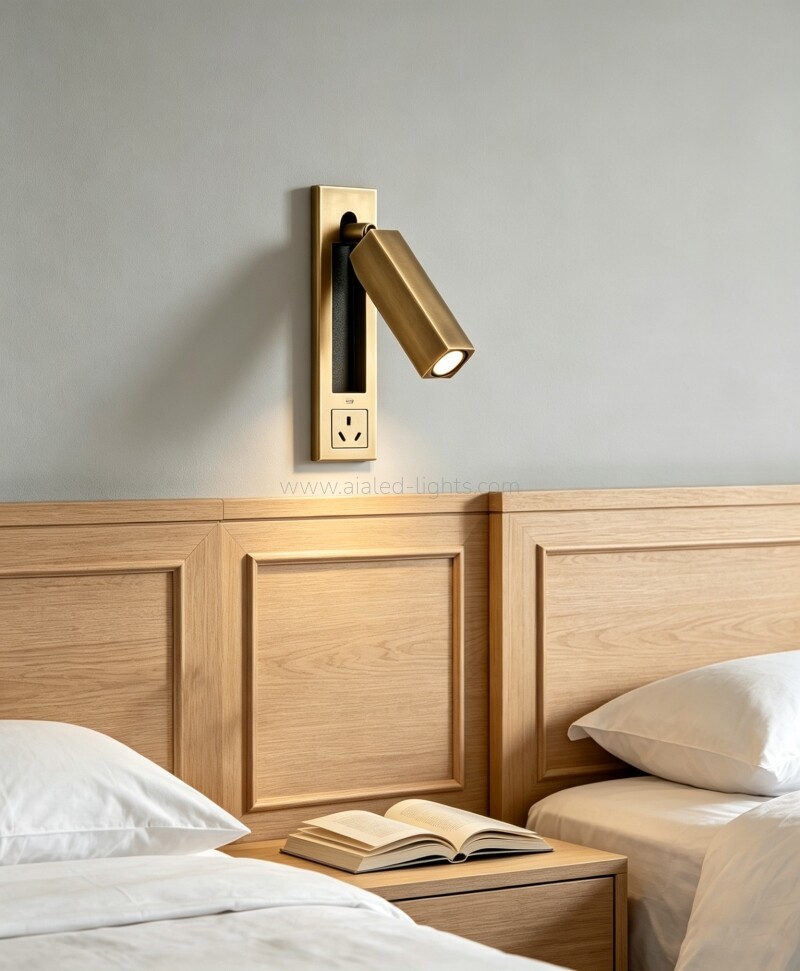 Type-C Bedside Wall Light Switch Socket Reading Light