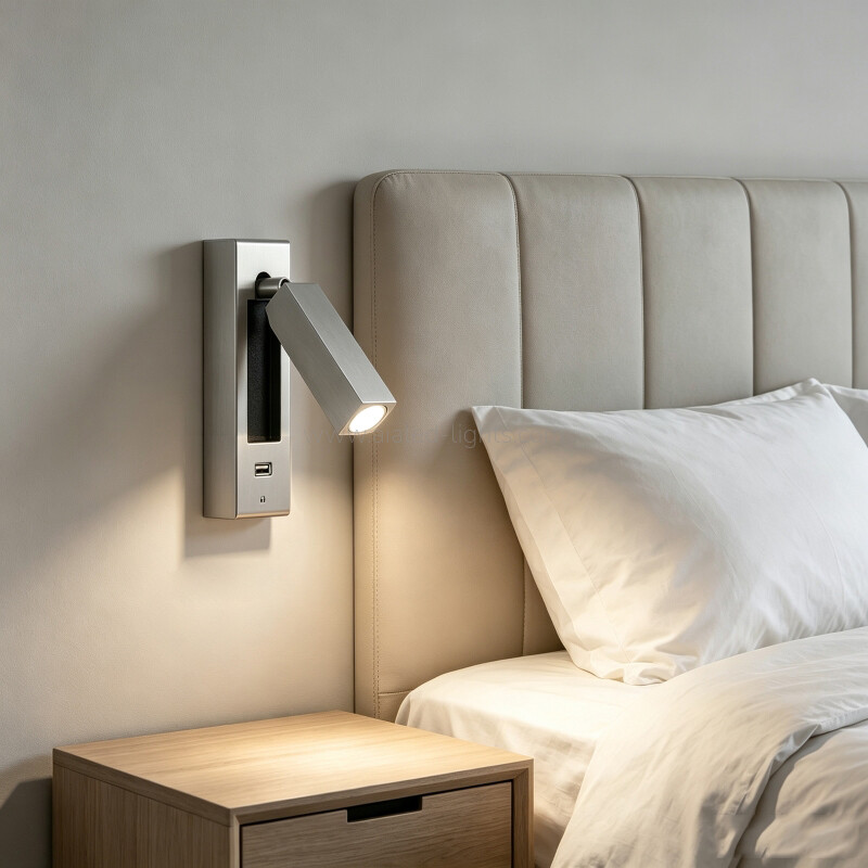 USB type-C Reading Wall Light for Hotel Villa Project