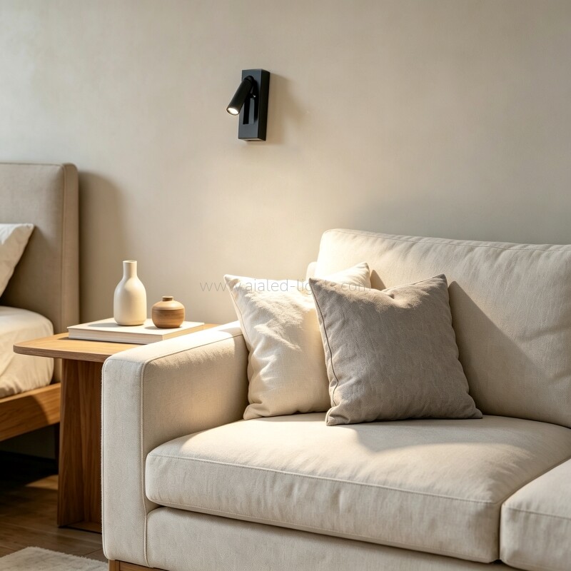wall mounting 3w bed reading wall lamp with press switch for hotel villa project
