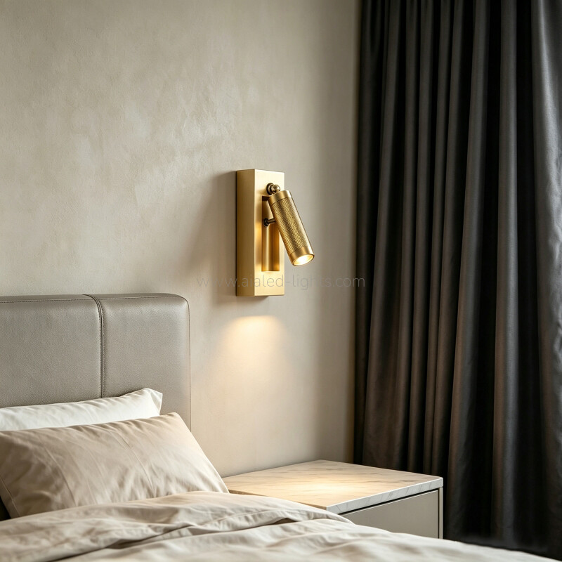 wall mounting 3w bed reading wall lamp with press switch for hotel villa project