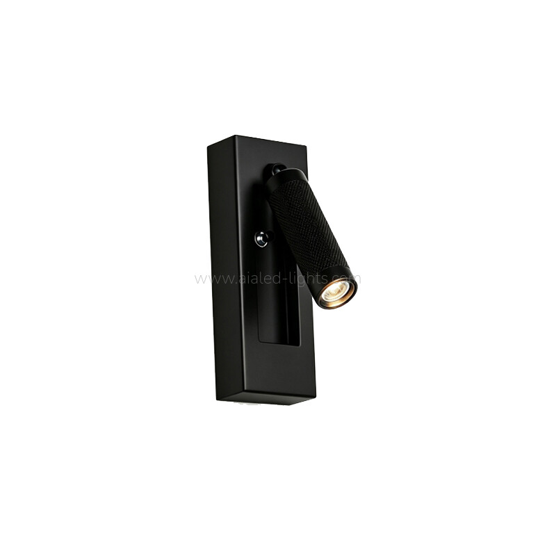 wall mounting 3w bed reading wall lamp with press switch for hotel villa project