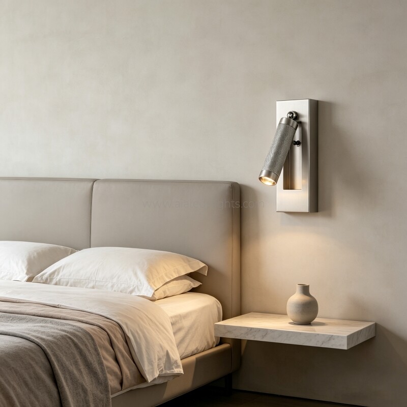 wall mounting 3w bed reading wall lamp with press switch for hotel villa project