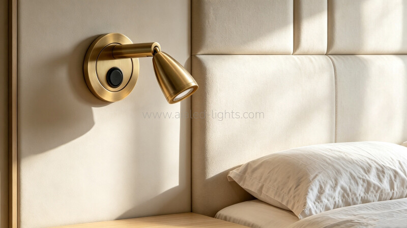 Circular 3W Flexible Reading Wall Lamp Bedside Headboard Wall Light