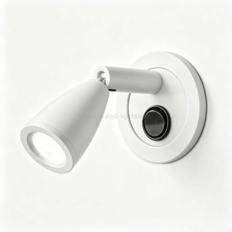 Circular 3W Flexible Reading Wall Lamp Bedside Headboard Wall Light