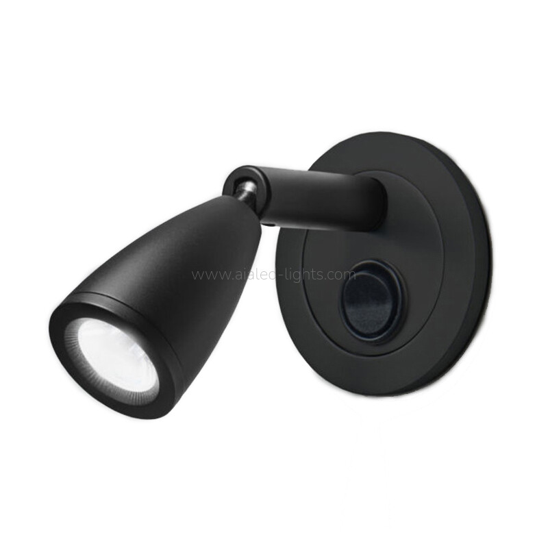 Circular 3W Flexible Reading Wall Lamp Bedside Headboard Wall Light