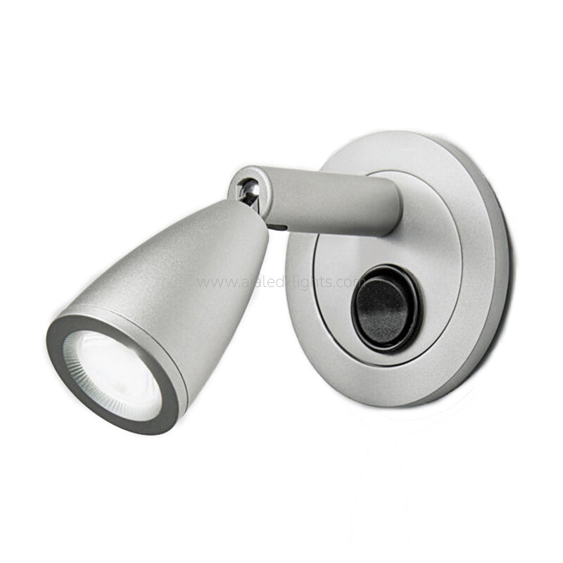 Circular 3W Flexible Reading Wall Lamp Bedside Headboard Wall Light