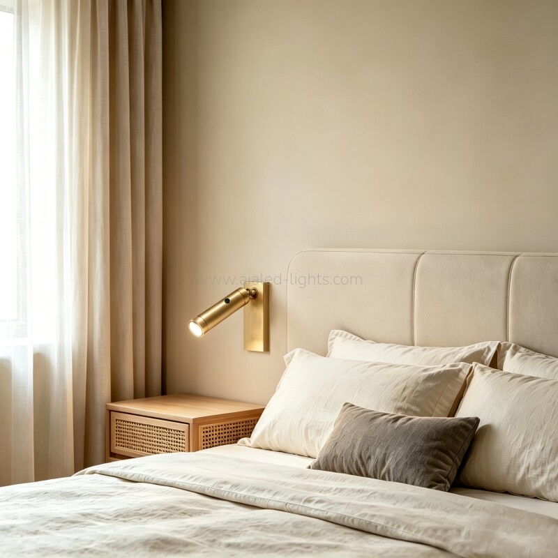 3W Adjustable Spotlight Bedside Reading Wall Lamp for Hotel Apartment