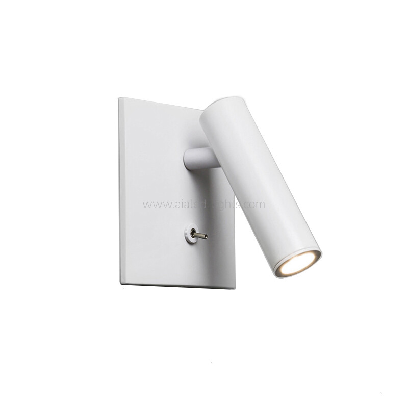 3W Square reading Wall Lamp Hotel Project On/Off Switch