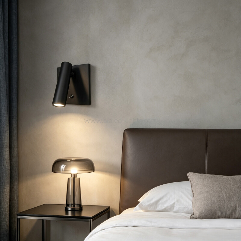 3W Square reading Wall Lamp Hotel Project On/Off Switch