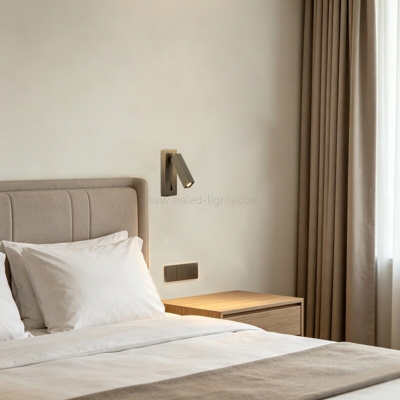 3W Surface Mounting Wall Light Bedside Reading Wall Lamp Adjustable