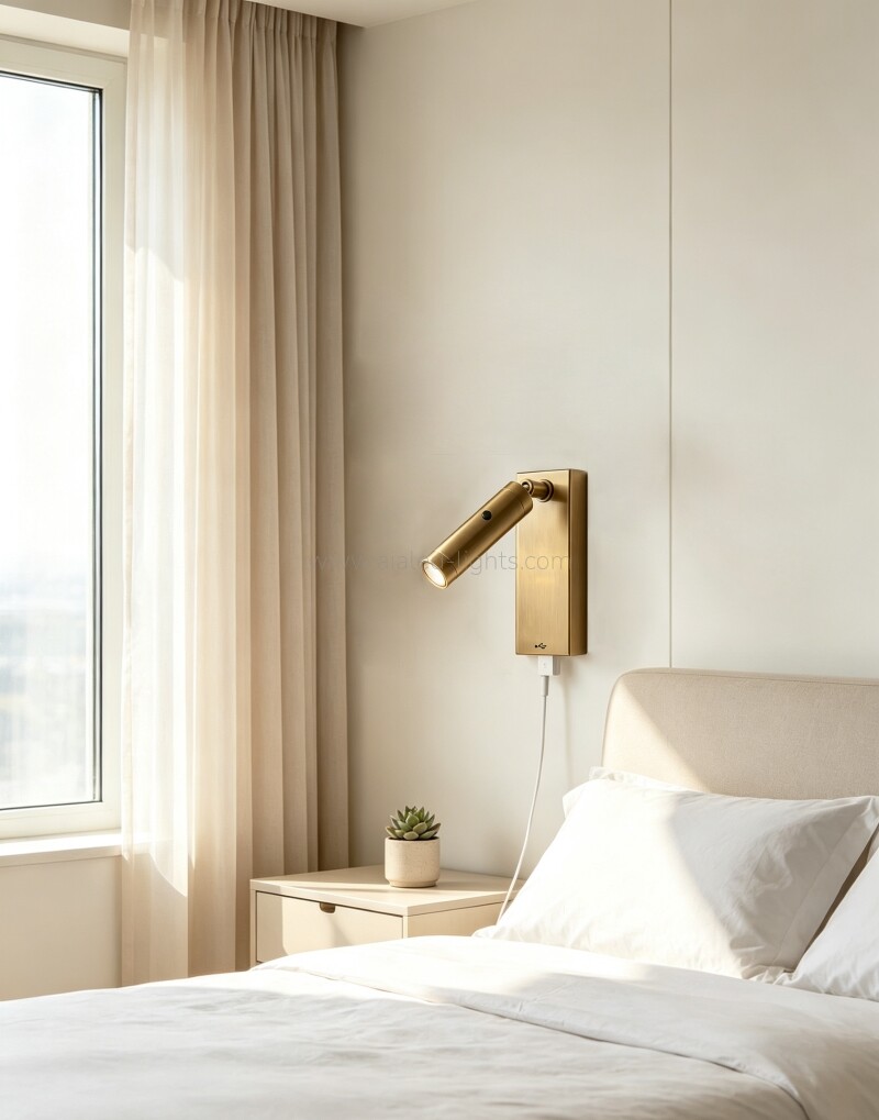 3w flexible bedroom bedside reading wall lamp for coffee room