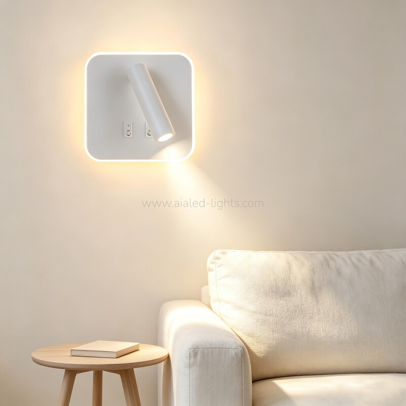 3w spotlight contemporary bed wall light with switch for hotel villa