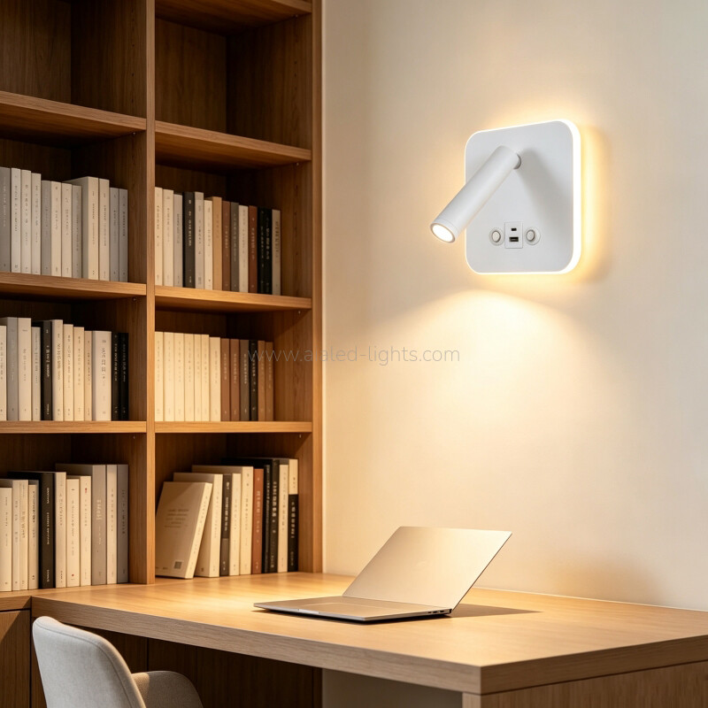 3w spotlight contemporary bed wall light with switch for hotel villa