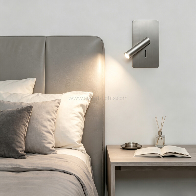 Hardwired Bedside Reading Wall Sconce 3W Wall Lamp for Hotel Guest Room